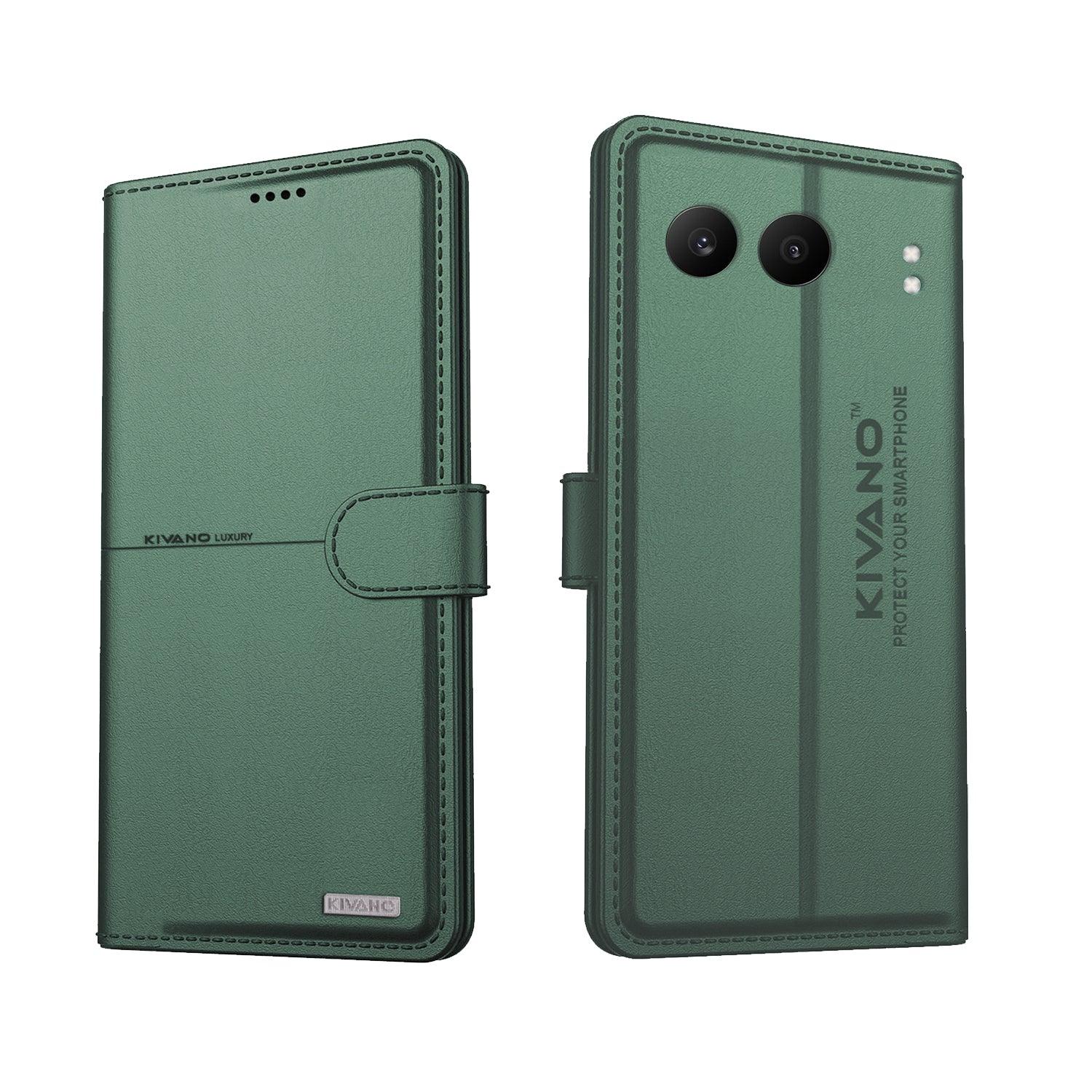 KIVANO Compatible with Oneplus Nord 4 Flip Cover | Leather Finish | Inside Pockets & Inbuilt Stand | Shockproof Wallet Style Magnetic Closure Back Cover Case - Aibex