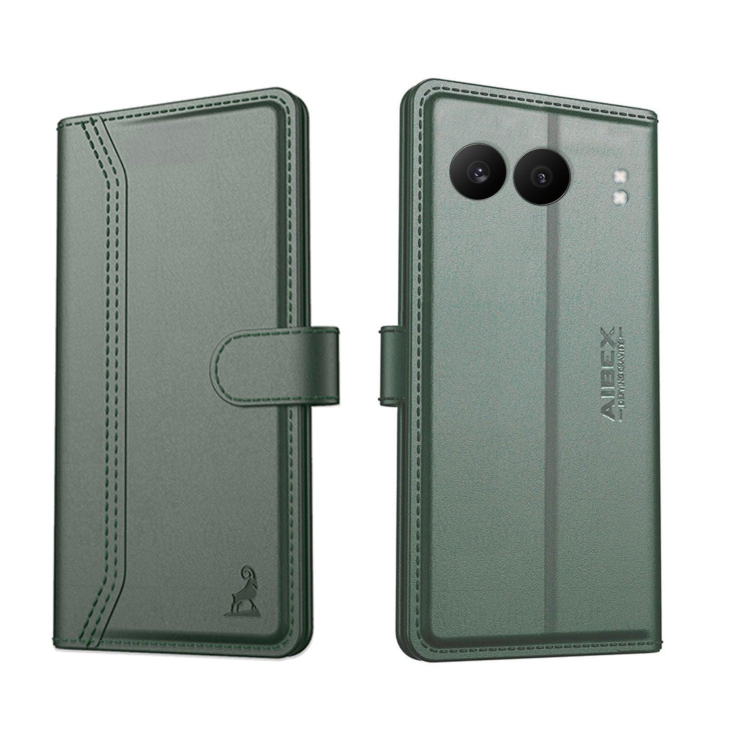 Oneplus Nord 4 Aibex PU Leather Flip Cover Foldable Stand & Pocket Magnetic Closure - Aibex