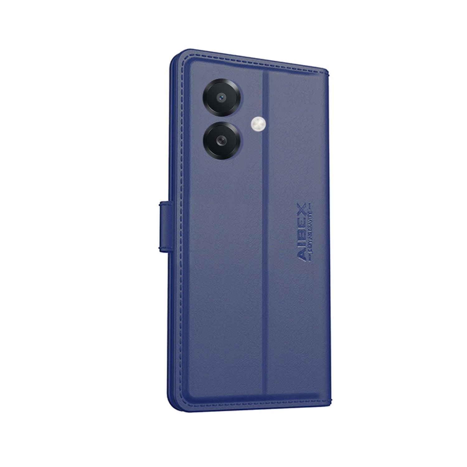 Oppo Oppo A3 5G Aibex PU Leather Flip Cover Foldable Stand & Pocket Magnetic Closure - Aibex