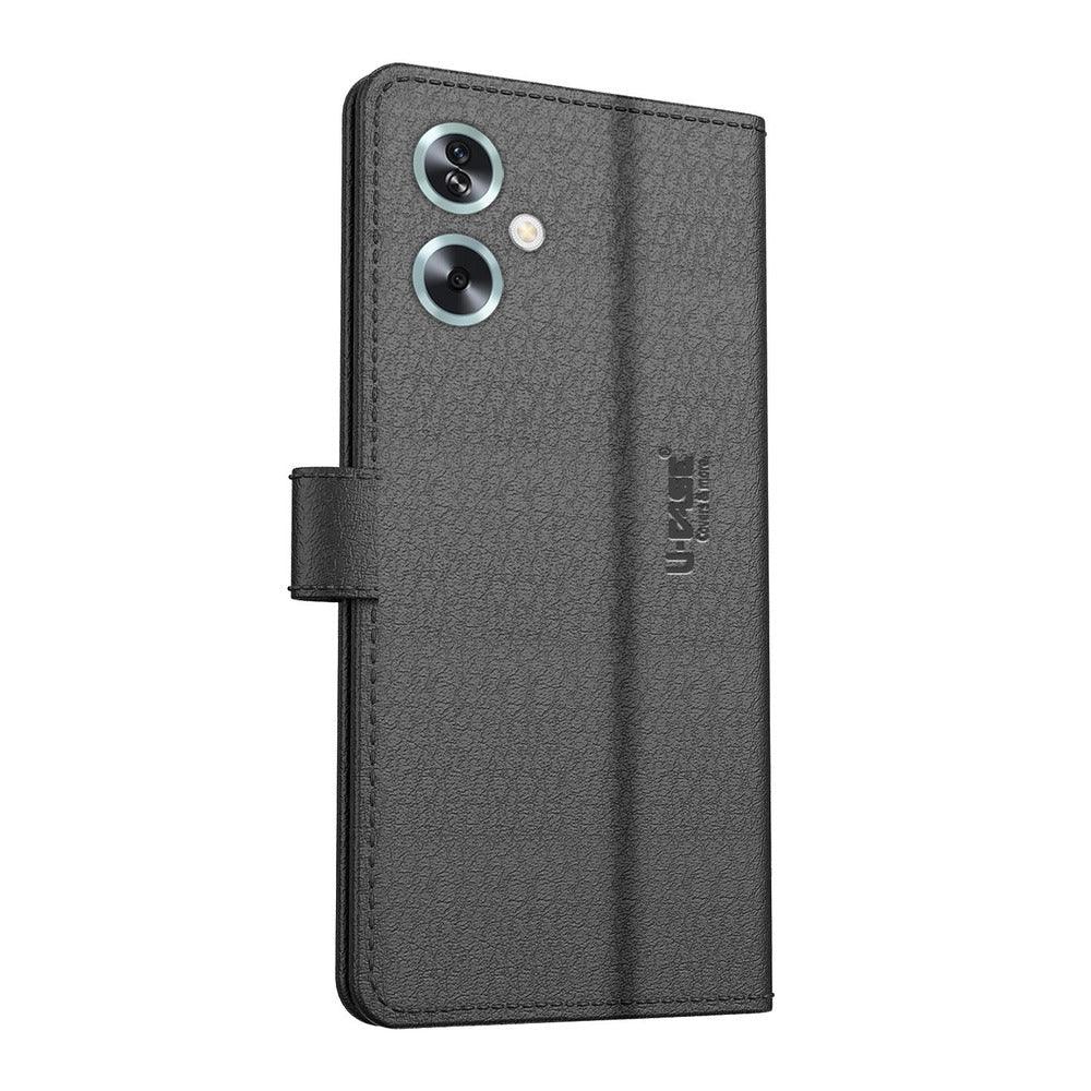 U-CASE Magnetic Flip Cover for Oppo A79 5G Vegan Foldable Stand & Pocket Magnetic Closure - Aibex