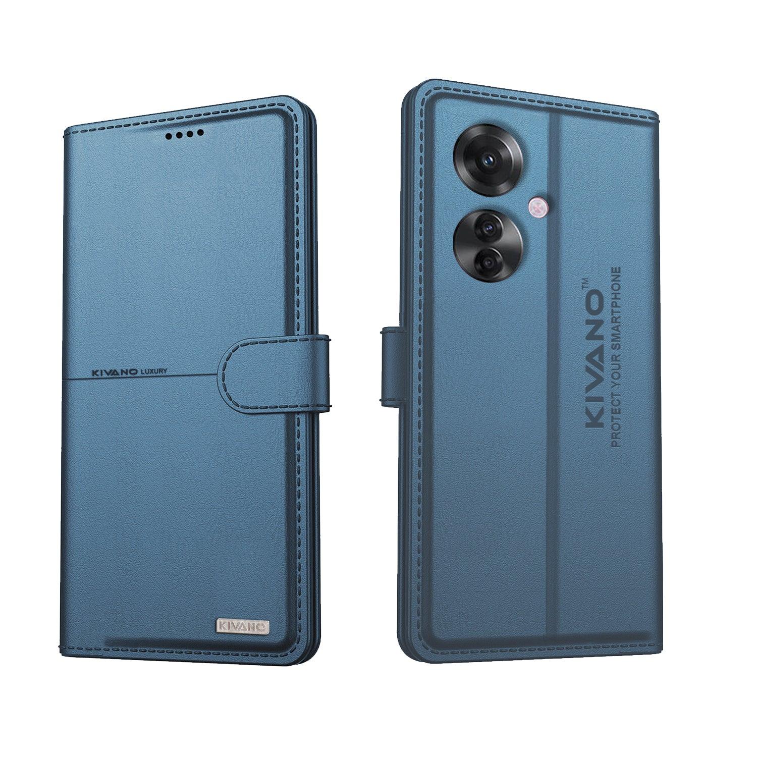 KIVANO Compatible with Oppo F25 Pro Flip Cover | Leather Finish | Inside Pockets & Inbuilt Stand | Shockproof Wallet Style Magnetic Closure Back Cover Case - Aibex