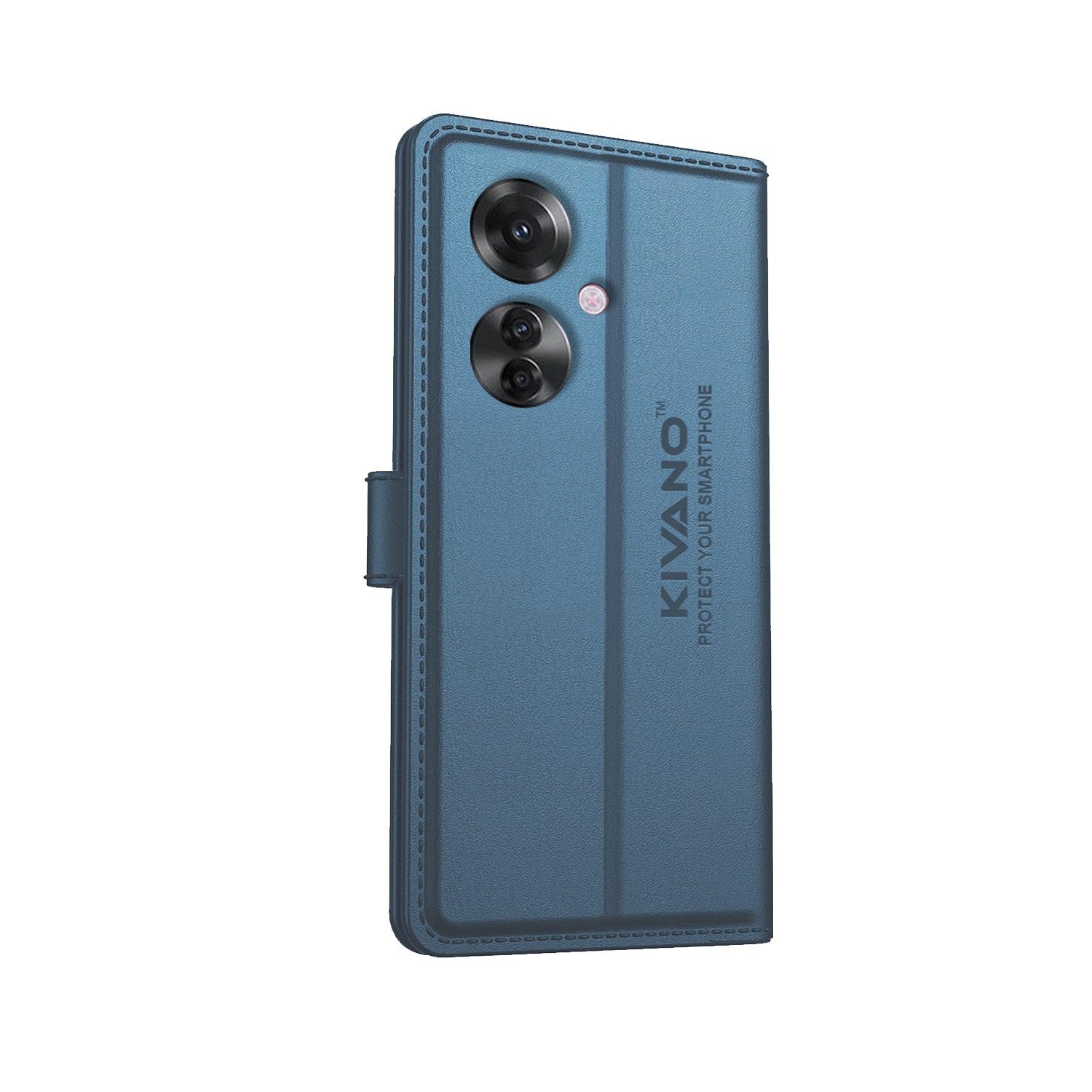 KIVANO Compatible with Oppo F25 Pro Flip Cover | Leather Finish | Inside Pockets & Inbuilt Stand | Shockproof Wallet Style Magnetic Closure Back Cover Case - Aibex