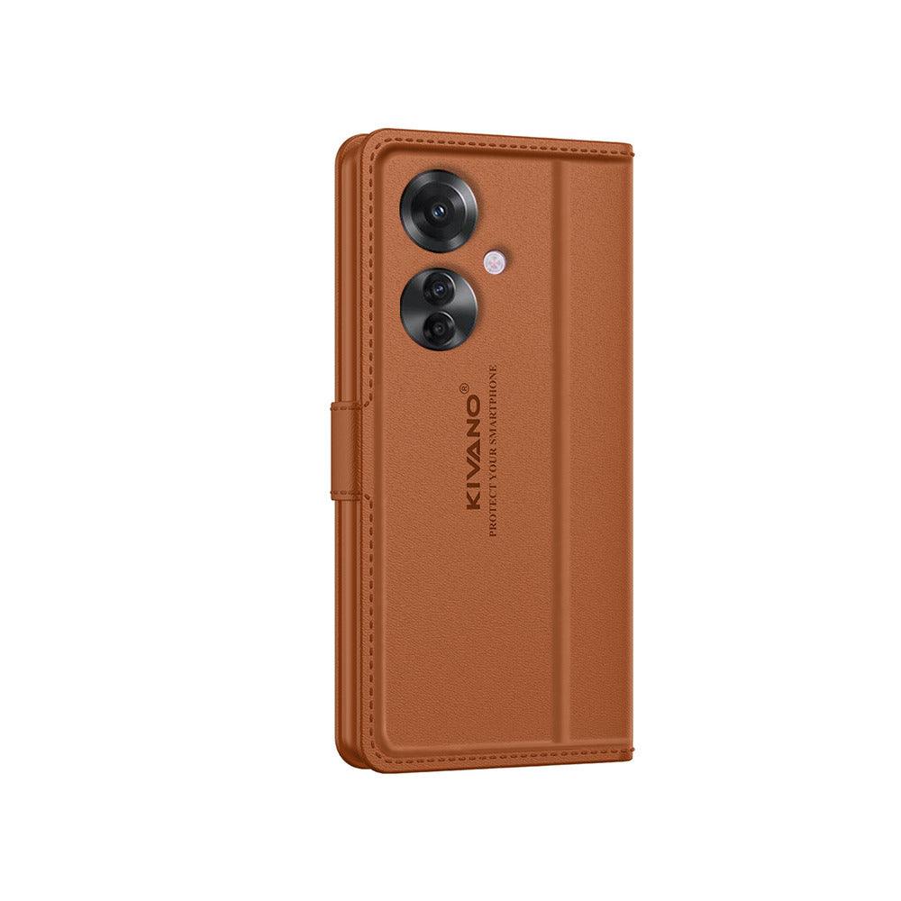 Oppo F25 Pro 5G Leather Flip Cover & Mobile Card Holder - Kivano Luxe - Aibex