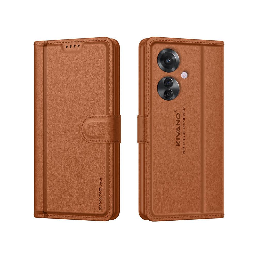 Oppo F25 Pro 5G Leather Flip Cover & Mobile Card Holder - Kivano Luxe - Aibex