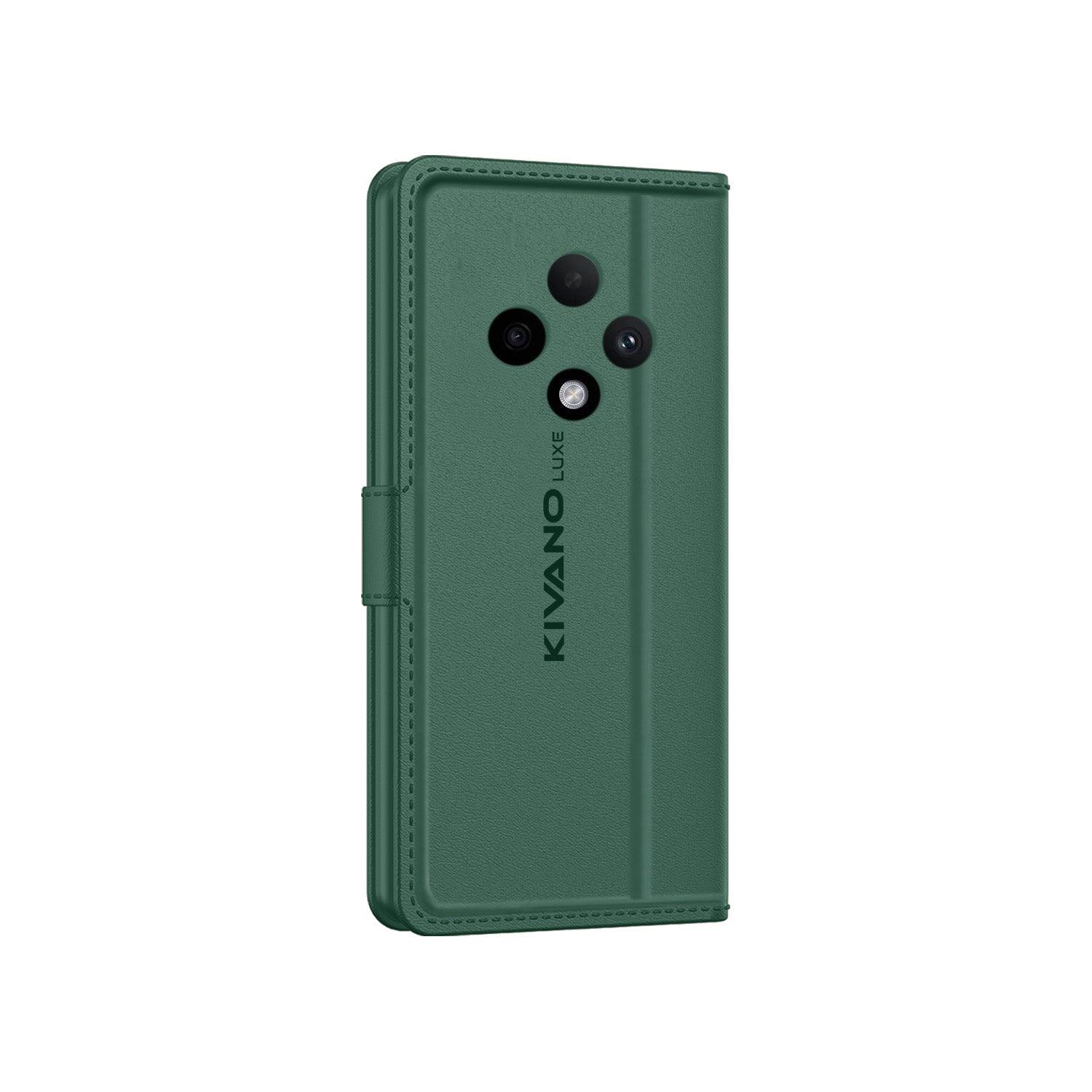 Leather Wallet Case for Oppo F27 Stylish Flip Folio Cover with Card Holder, Stand -KIVANO LUXE - Aibex