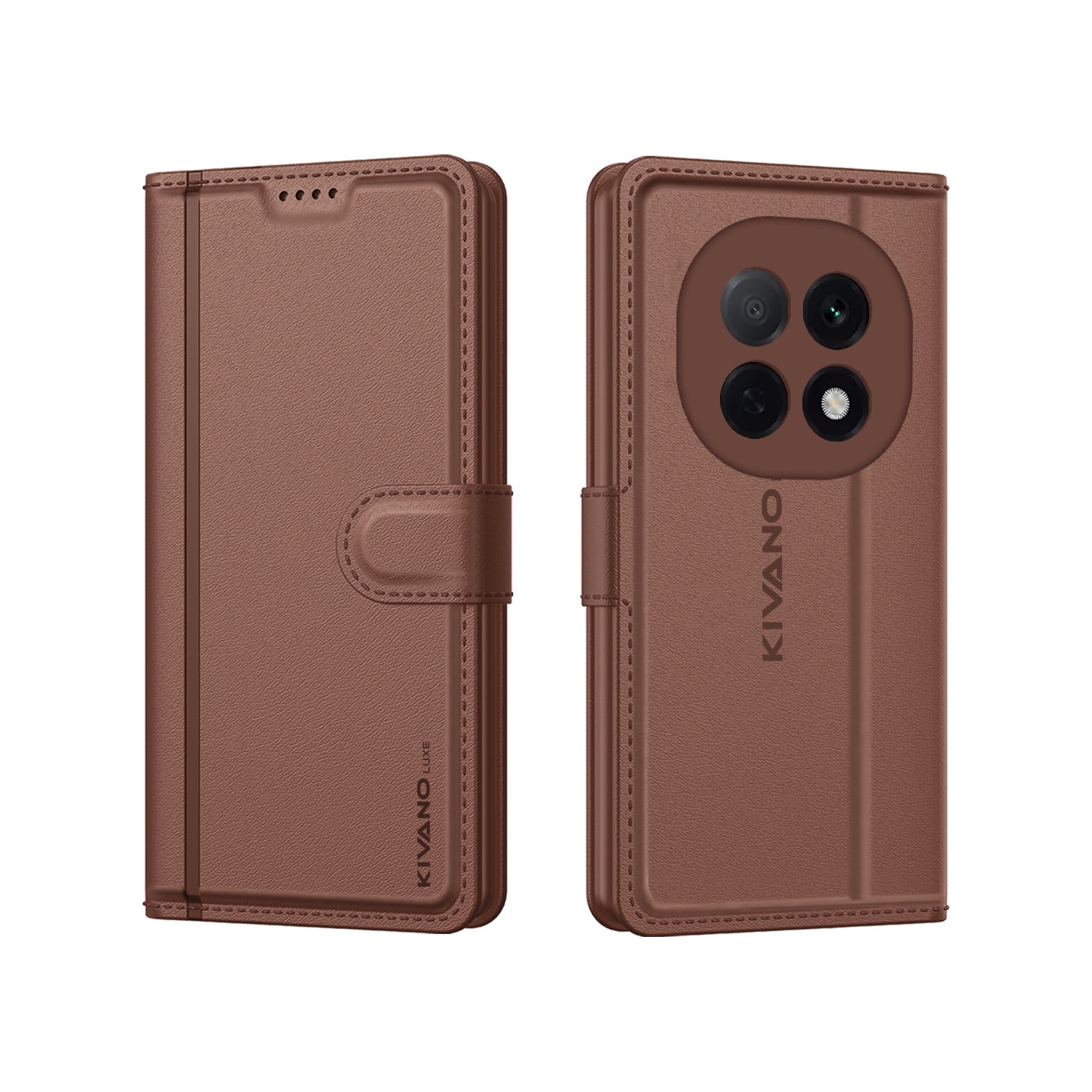 KIVANO LUXE® Compatible with Oppo F29 Pro 5G Artisanal Leather Wallet Case with Card Holder for Men Women, Magnetic Flip Folio Cover with Stand RFID Blocking Cell Case