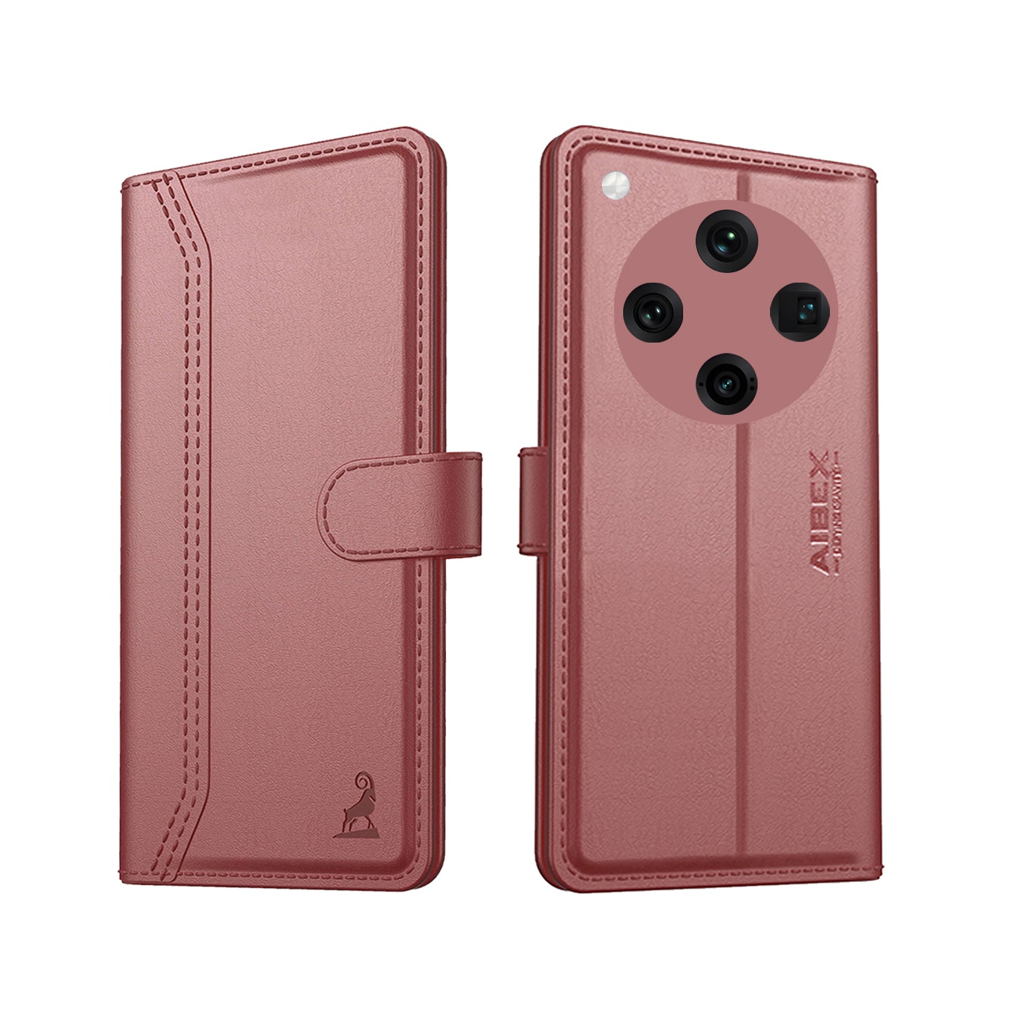 Oppo Find X8 5G Aibex PU Leather Flip Cover Foldable Stand & Pocket Magnetic Closure