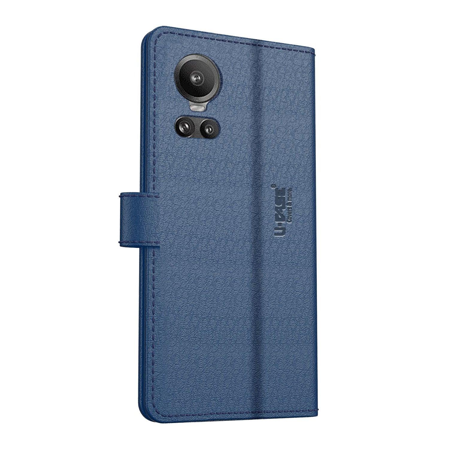 U-CASE Flip Cover for Oppo Reno 10 Pro 5G Vegan Foldable Stand & Pocket Magnetic Closure - Aibex