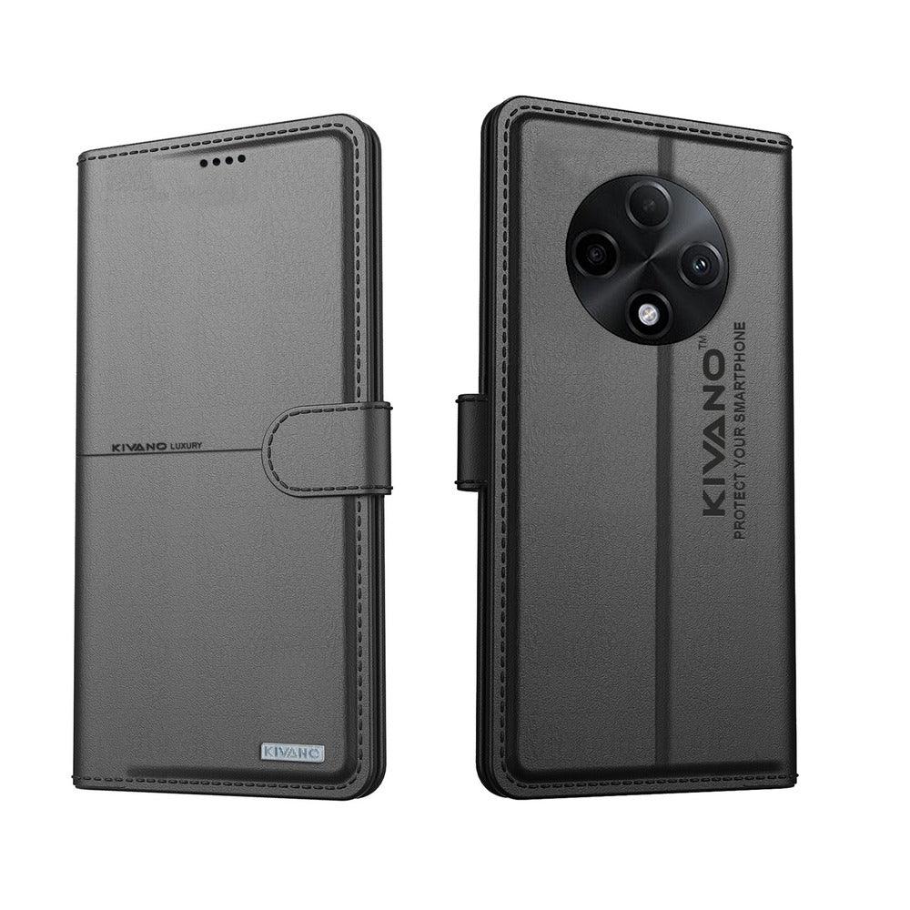 KIVANO Compatible with Oppo f27 pro plus Flip Cover | Leather Finish | Inside Pockets & Inbuilt Stand | Shockproof Wallet Style Magnetic Closure Back Cover Case - Aibex