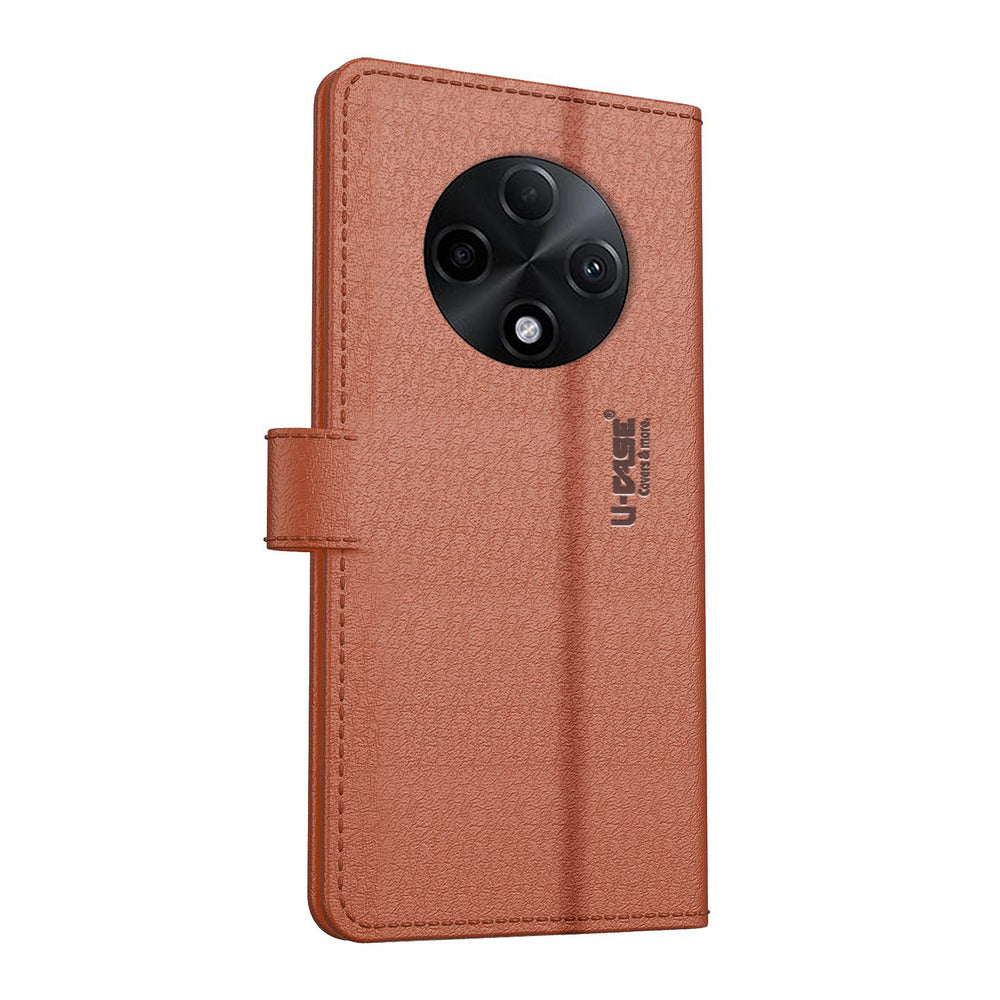 Oppo F27 5G U-CASE Magnetic Flip Cover Vegan Foldable Stand & Pocket Magnetic Closure