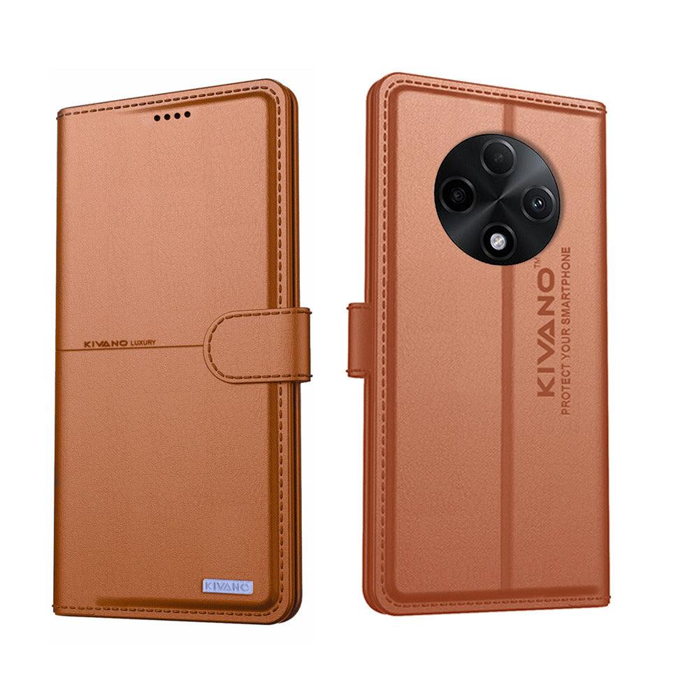 KIVANO Compatible with Oppo f27 pro plus Flip Cover | Leather Finish | Inside Pockets & Inbuilt Stand | Shockproof Wallet Style Magnetic Closure Back Cover Case - Aibex