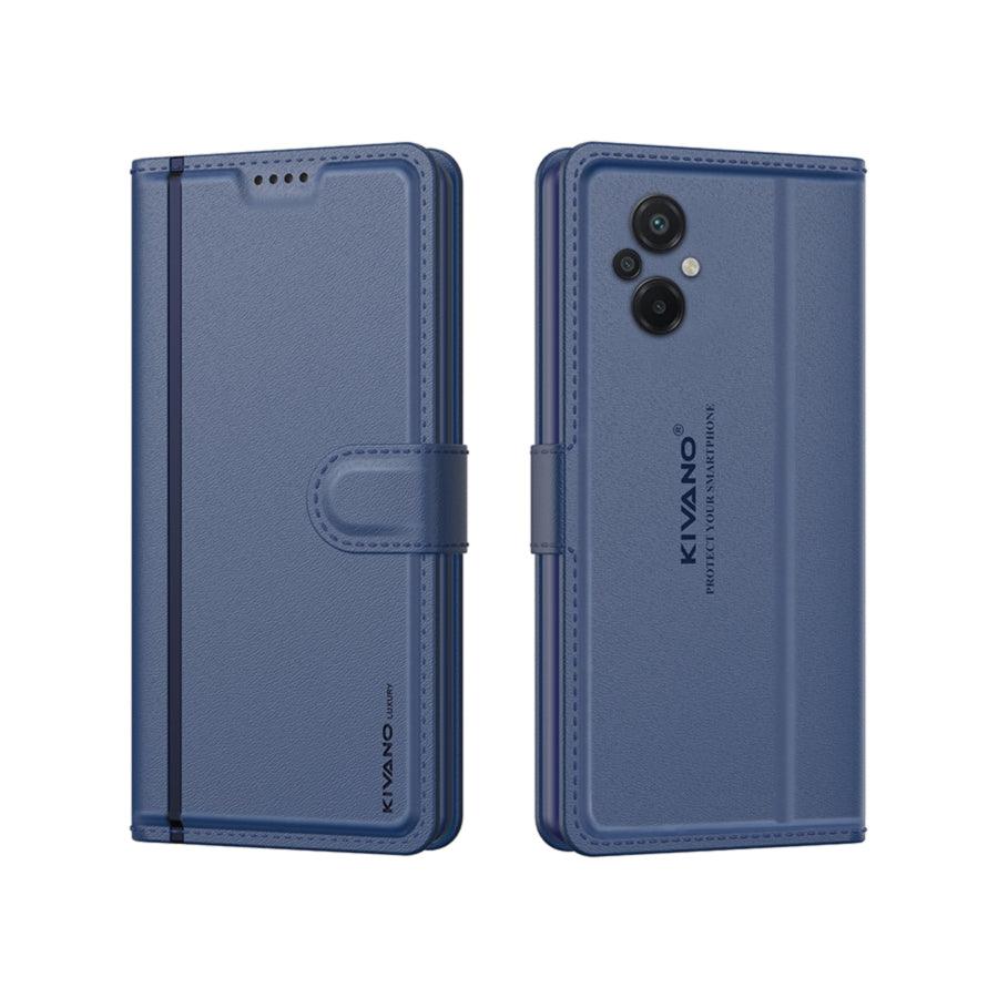 Leather Wallet Case for Xiaomi Poco M5 ?Stylish Flip Folio Cover with Card Holder, Stand, Ideal for Both Men and Women -KIVANO LUXE - Aibex