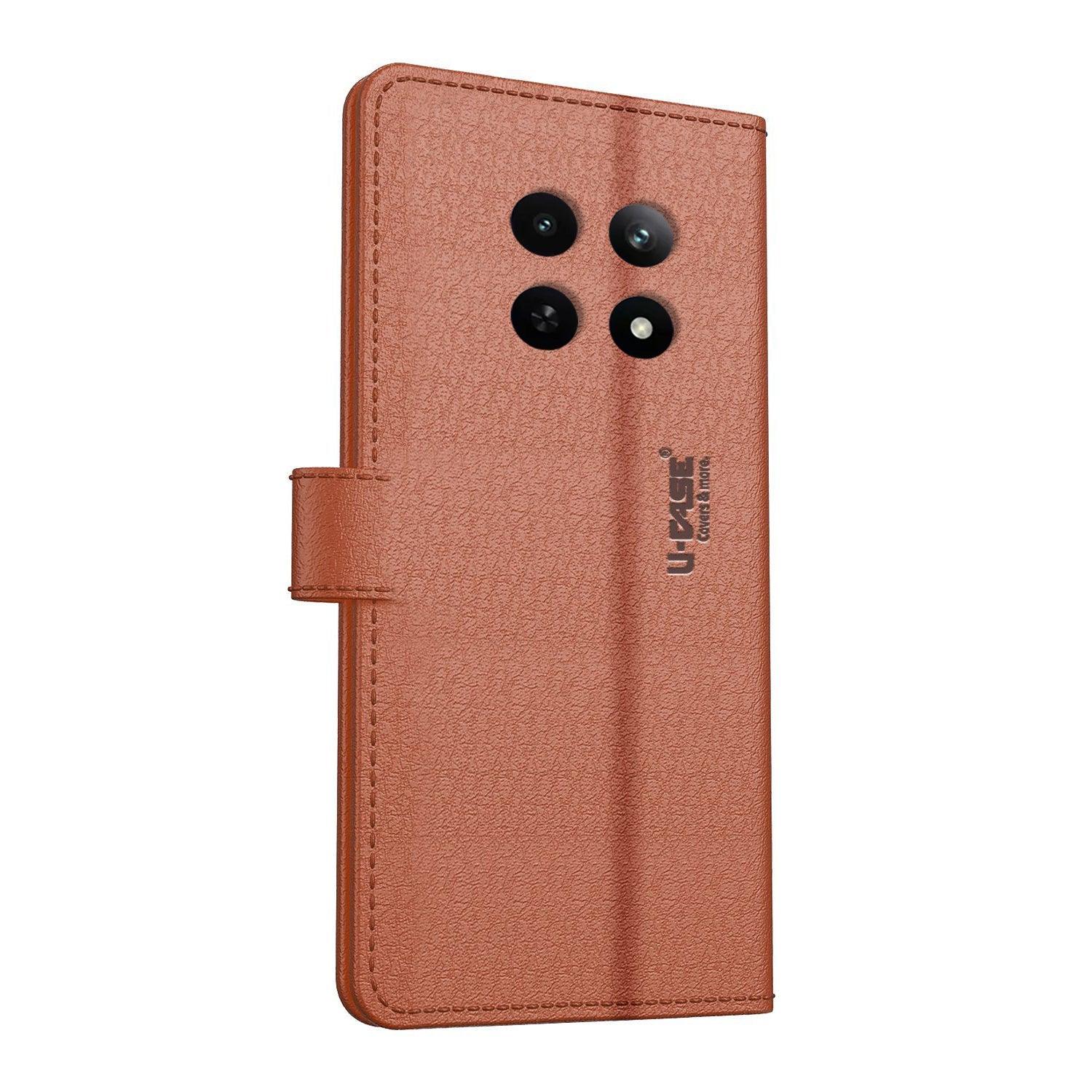 U-CASE Flip Cover for Realme C65 5G Vegan Foldable Stand & Pocket Magnetic Closure - Aibex