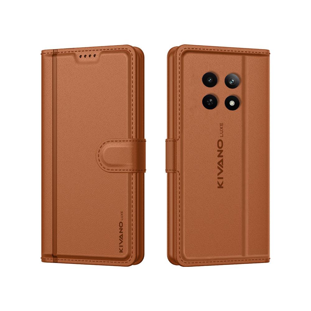 REALME 12 5G Leather Flip Cover & Mobile Card Holder - Kivano Luxe - Aibex