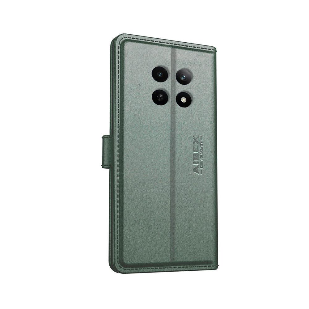 Realme 12 5G Aibex PU Leather Flip Cover Foldable Stand & Pocket Magnetic Closure - Aibex