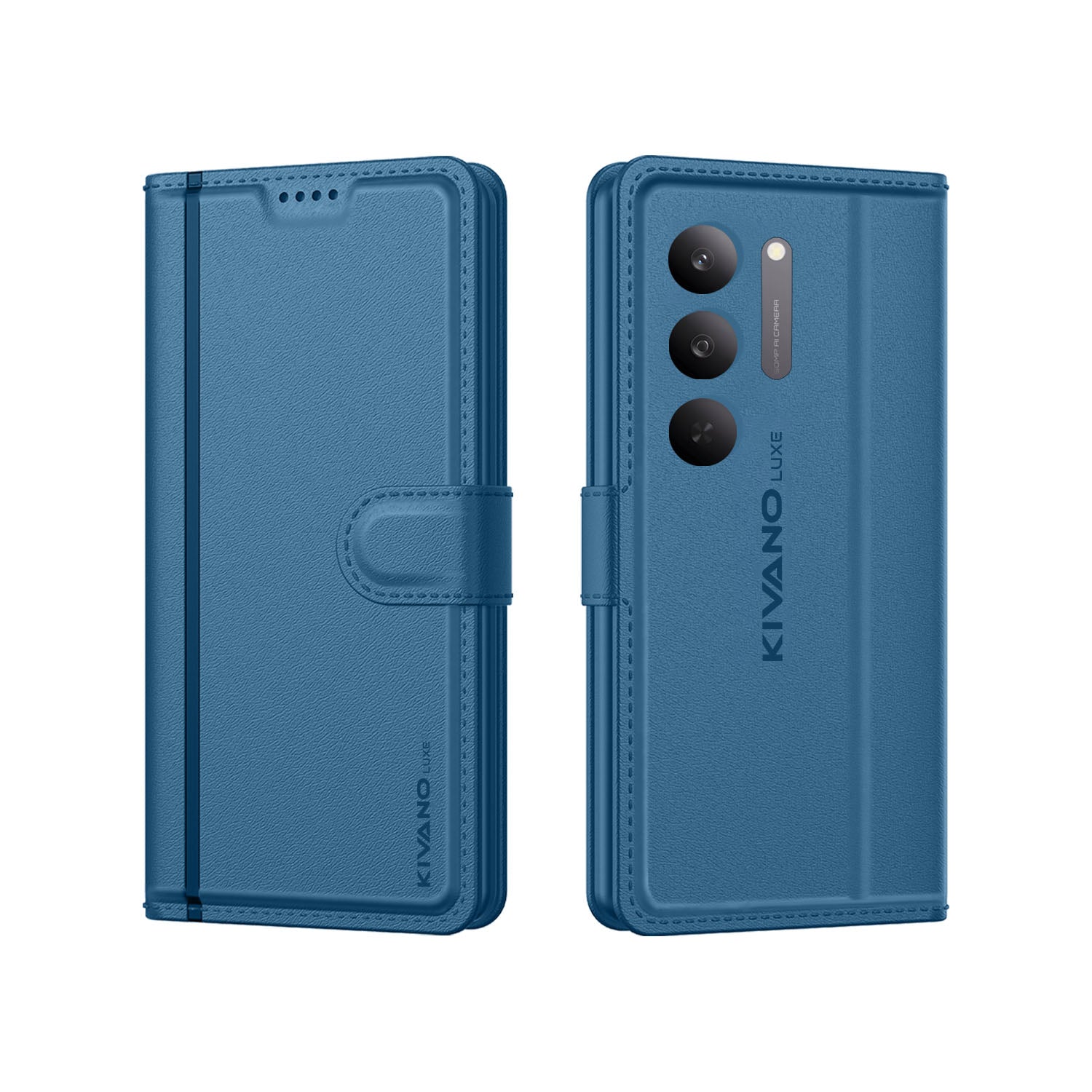 Realme 14x 5g Leather Wallet Case with Stylish Flip Cover, Card Holder, and Stand KIVANO LUXE
