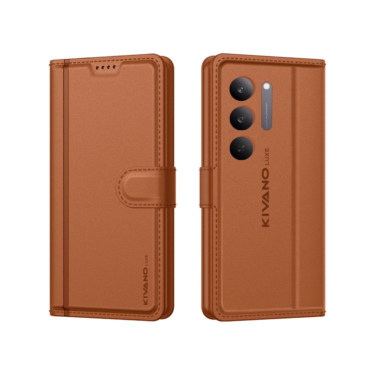 Realme 14x 5g Leather Wallet Case with Stylish Flip Cover, Card Holder, and Stand KIVANO LUXE