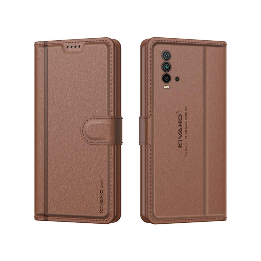 Leather Wallet Case for Xiaomi Redmi 9 Power ?Stylish Flip Folio Cover with Card Holder, Stand, Ideal for Both Men and Women-KIVANO LUXE - Aibex