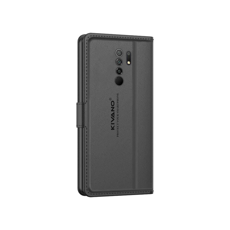 Leather Wallet Case for Xiaomi Redmi 9 Prime ?Stylish Flip Folio Cover with Card Holder, Stand, Ideal for Both Men and Women-KIVANO LUXE - Aibex