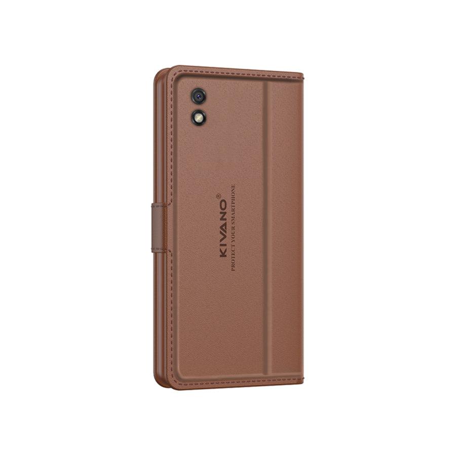 Leather Wallet Case for Xiaomi Redmi 9A / Redmi 9i / 9A Sport ?Stylish Flip Folio Cover with Card Holder, Stand-KIVANO LUXE - Aibex