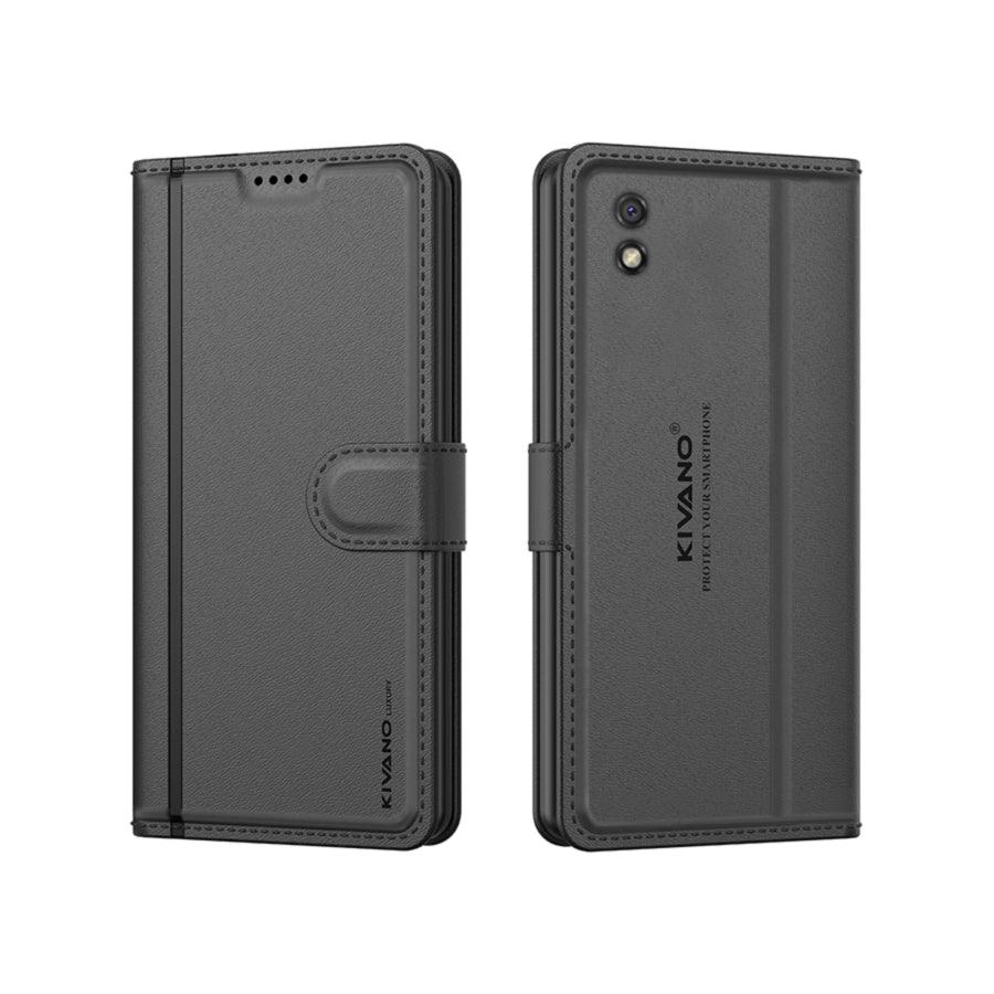 Leather Wallet Case for Xiaomi Redmi 9A / Redmi 9i / 9A Sport ?Stylish Flip Folio Cover with Card Holder, Stand-KIVANO LUXE - Aibex