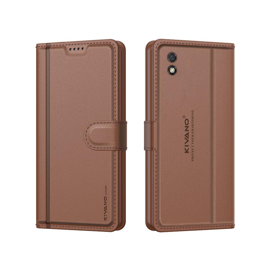 Leather Wallet Case for Xiaomi Redmi 9A / Redmi 9i / 9A Sport ?Stylish Flip Folio Cover with Card Holder, Stand-KIVANO LUXE - Aibex