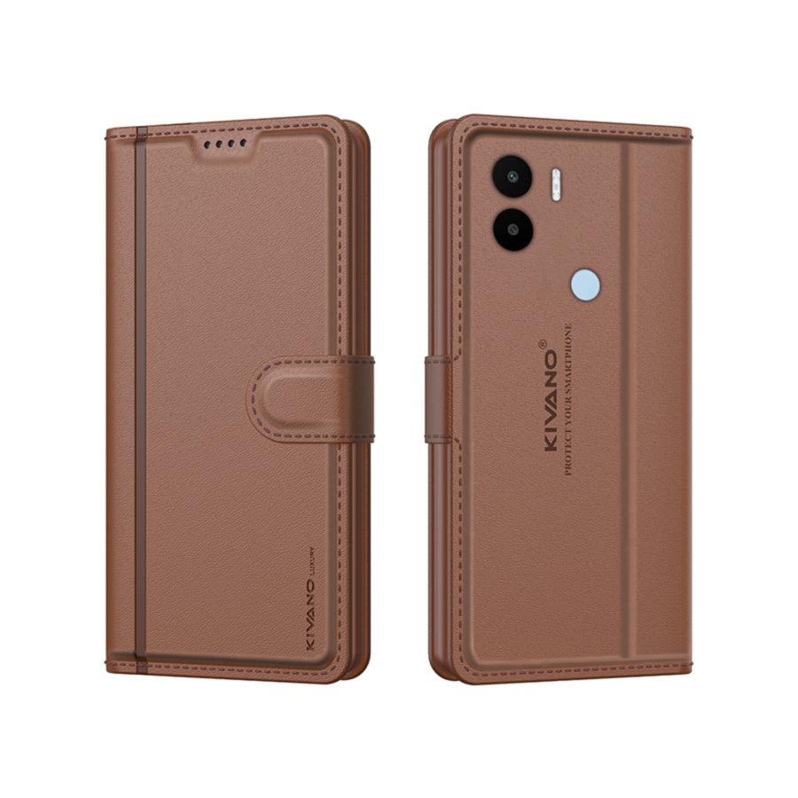 Leather Wallet Case for Xiaomi Redmi A1 Plus/ Xiaomi Redmi A2 Plus / Poco C51 / Poco C50 ?Stylish Flip Folio Cover with Card Holder, Stand-KIVANO LUXE - Aibex