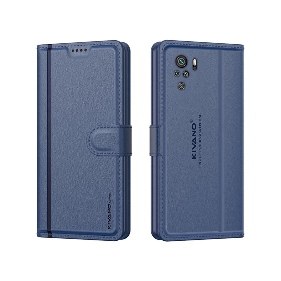 Leather Wallet Case for Xiaomi Redmi Note 10 / Xiaomi Redmi Note 10S ?Stylish Flip Folio Cover with Card Holder, Stand, Ideal for Both Men and Women-KIVANO LUXE - Aibex