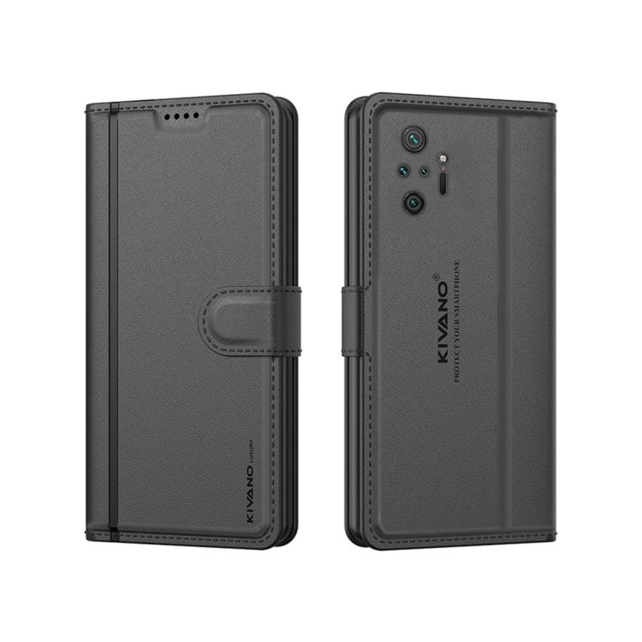 Leather Wallet Case for Xiaomi Redmi Note 10 Pro / Xiaomi Redmi Note 10 Pro Max ?Stylish Flip Folio Cover with Card Holder, Stand,-KIVANO LUXE - Aibex