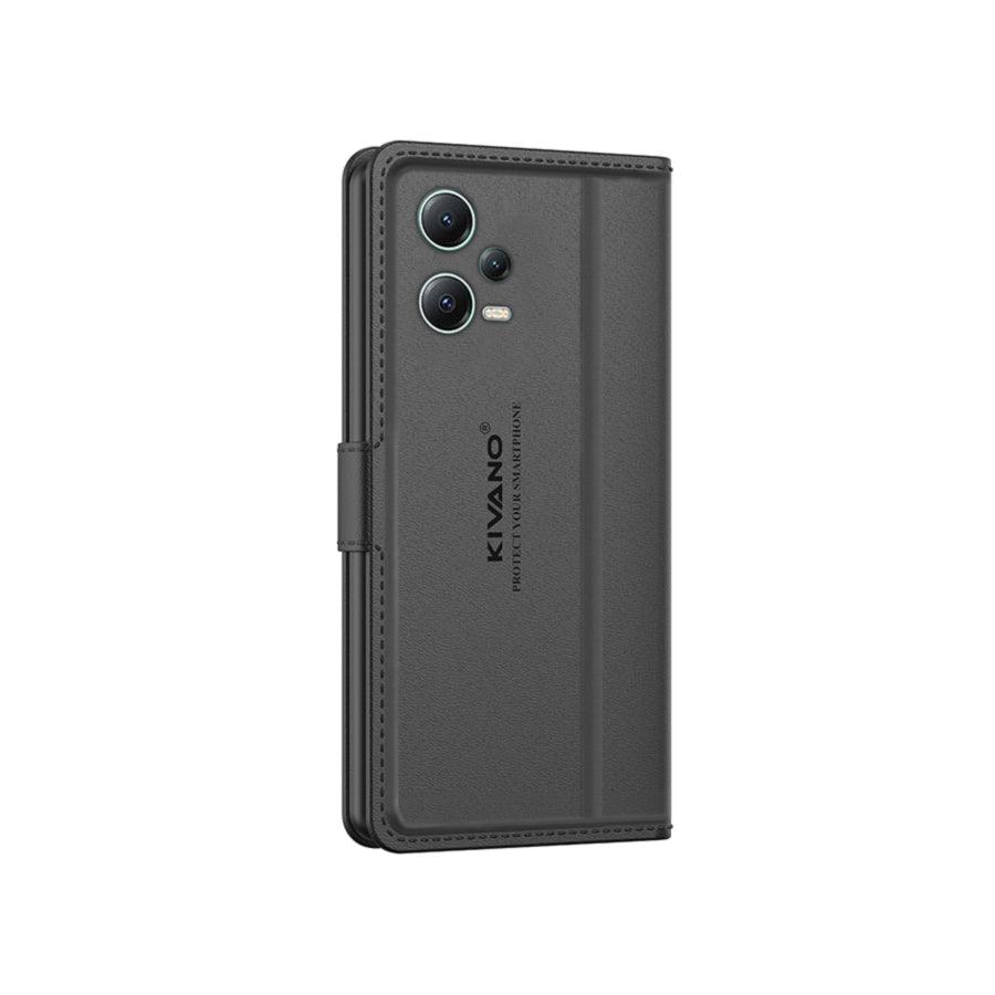 Leather Wallet Case for Xiaomi Redmi Note 12 Pro Plus ?Stylish Flip Folio Cover with Card Holder, Stand, Ideal for Both Men and Women-KIVANO LUXE - Aibex