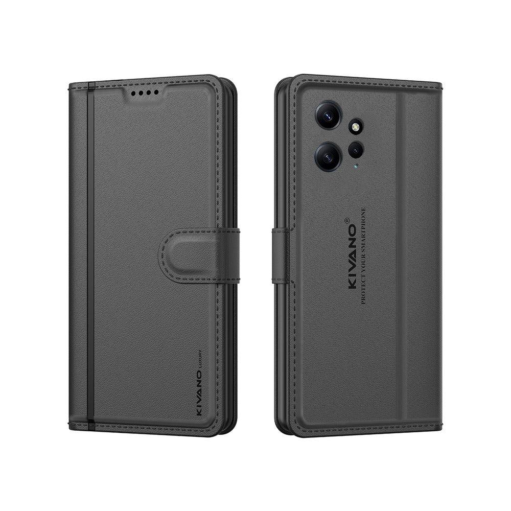 Xiaomi Redmi 12 4G Leather Flip Cover & Mobile Card Holder - Kivano Luxe - Aibex