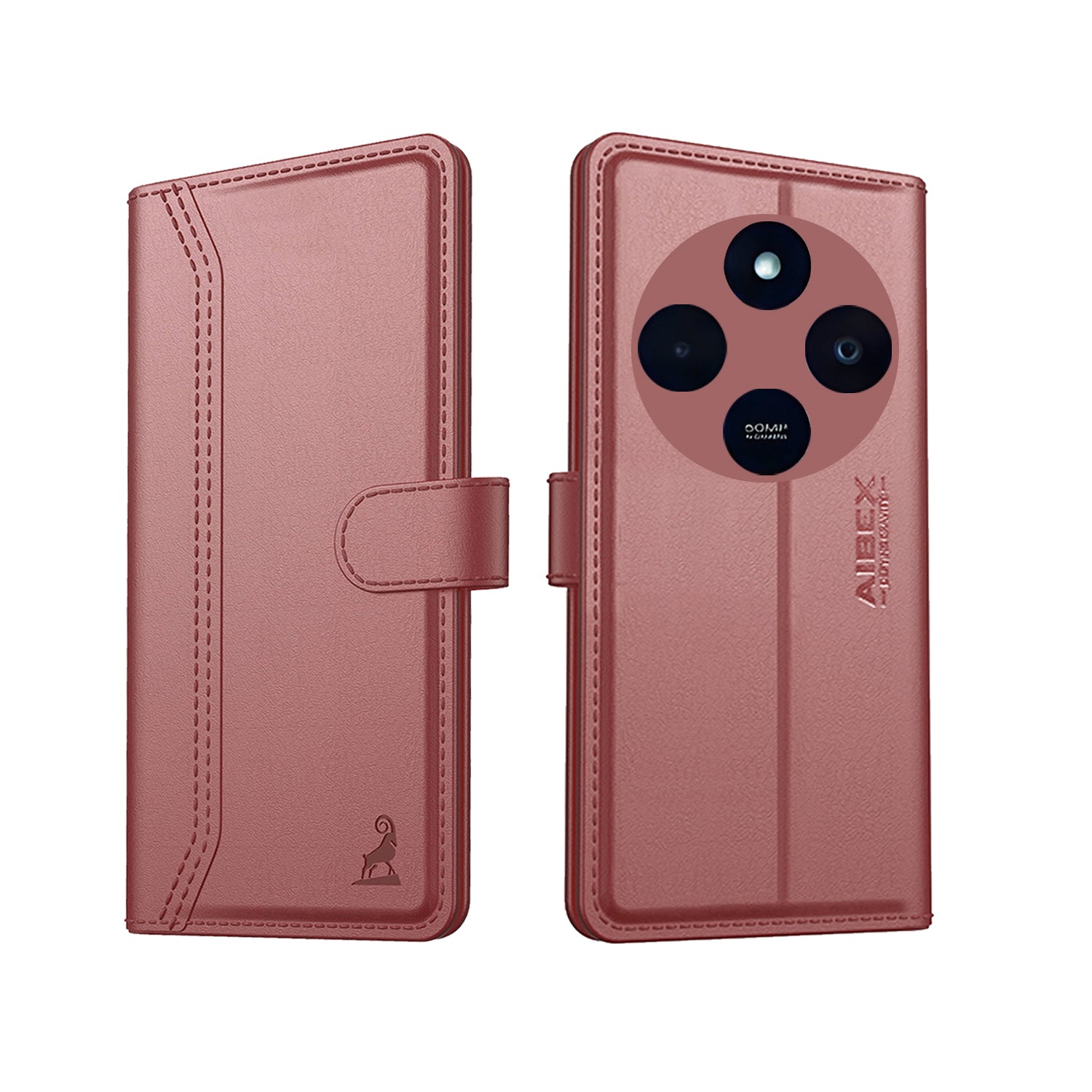 Realme a4 5G Aibex PU Leather Flip Cover Foldable Stand & Pocket Magnetic Closure