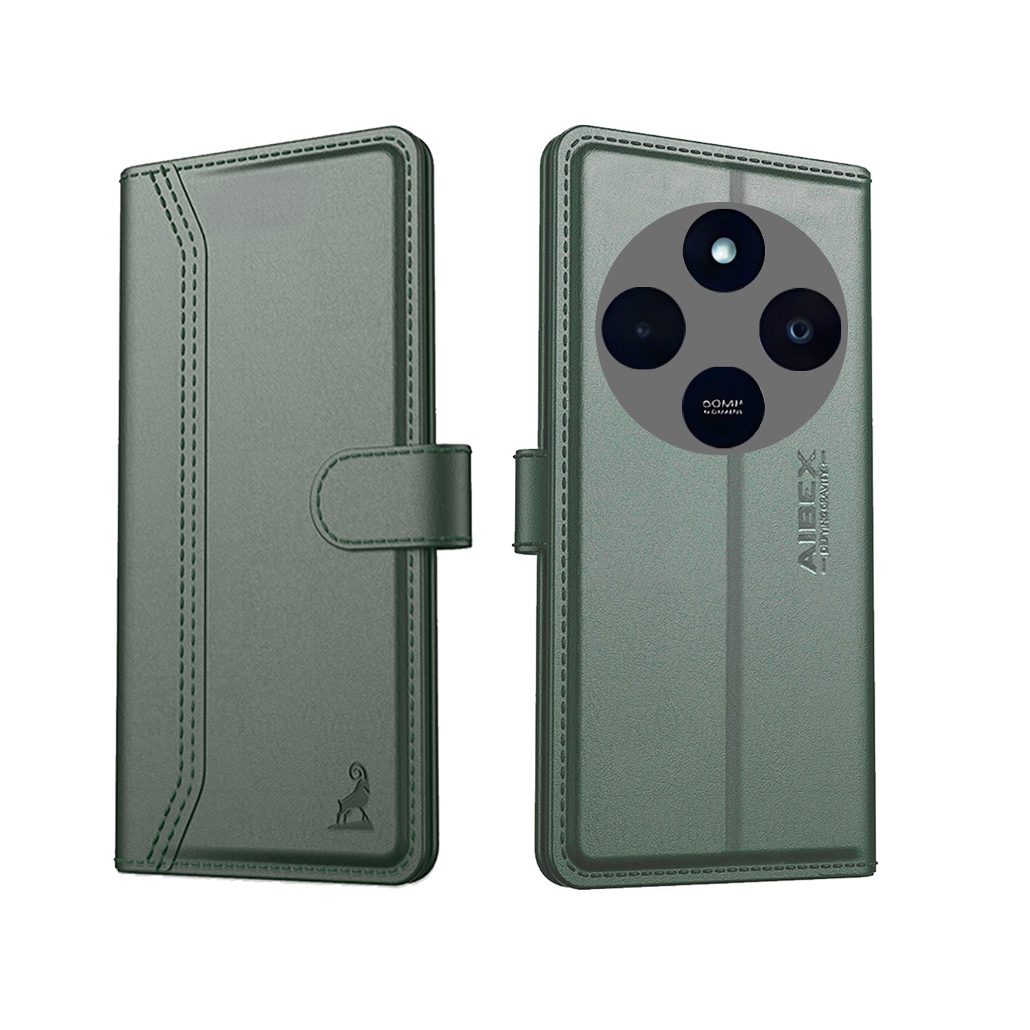 Realme a4 5G Aibex PU Leather Flip Cover Foldable Stand & Pocket Magnetic Closure