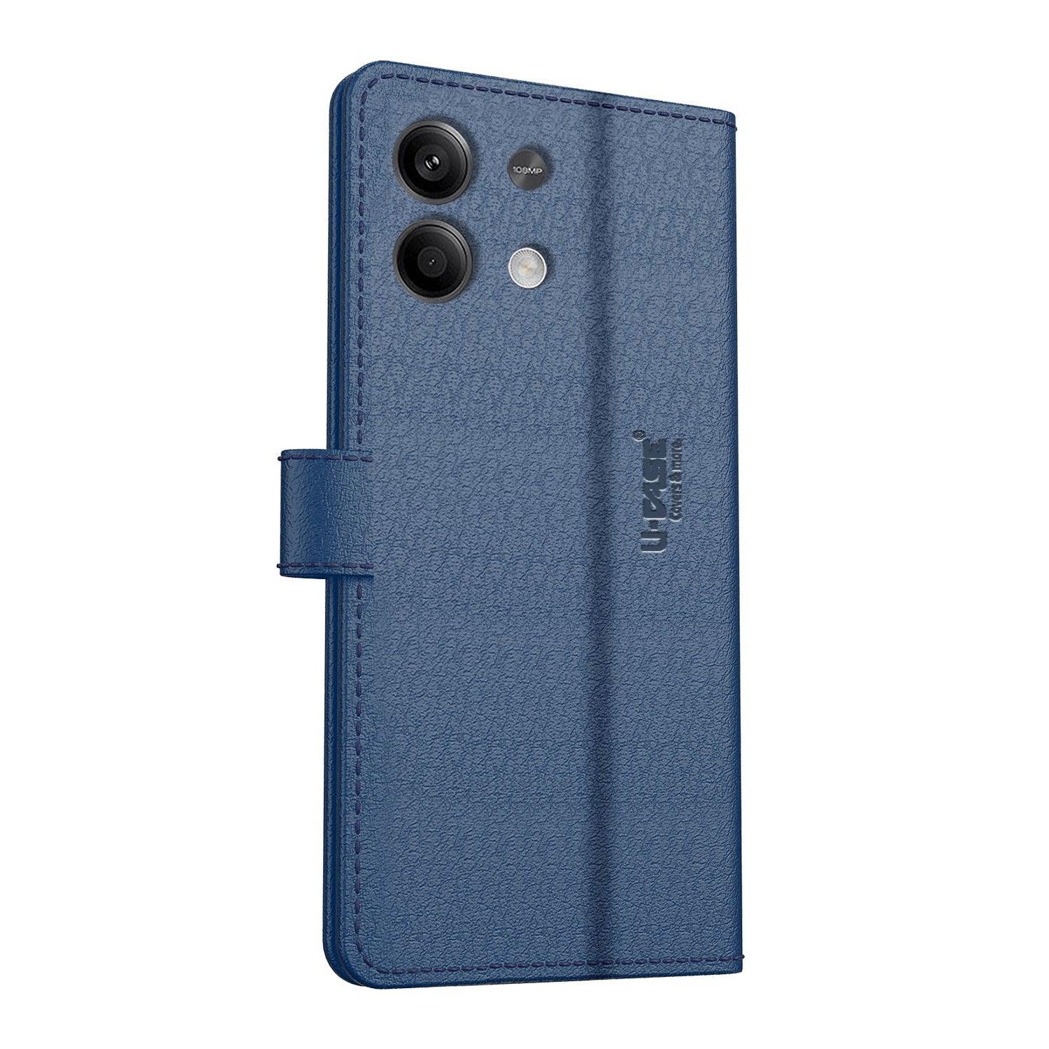 U-CASE Flip Cover for Redmi Note 13 Pro Vegan Foldable Stand & Pocket Magnetic Closure - Aibex