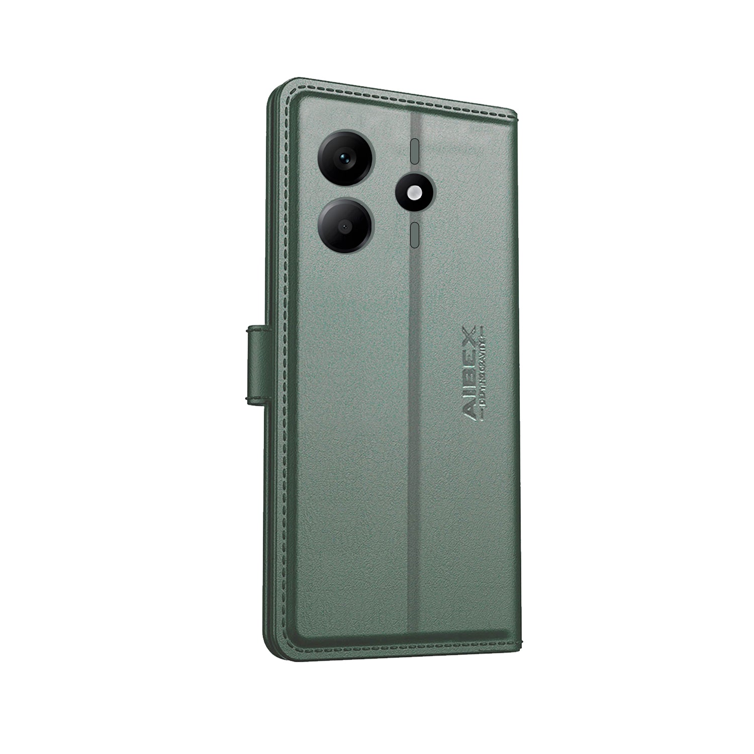 Redmi Note 14 Aibex PU Leather Flip Cover Green