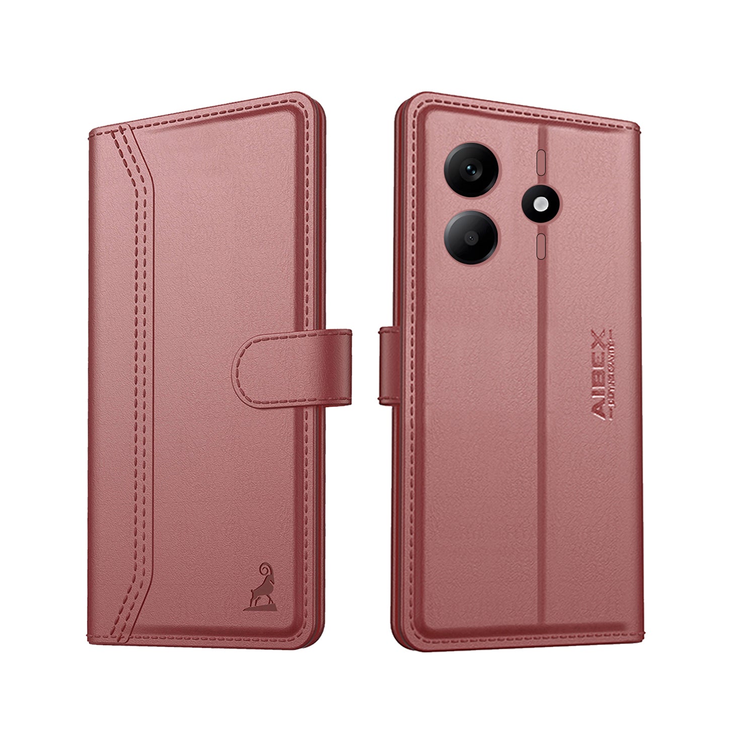 Redmi Note 14 5G Aibex PU Leather Flip Cover Foldable Stand & Pocket Magnetic Closure