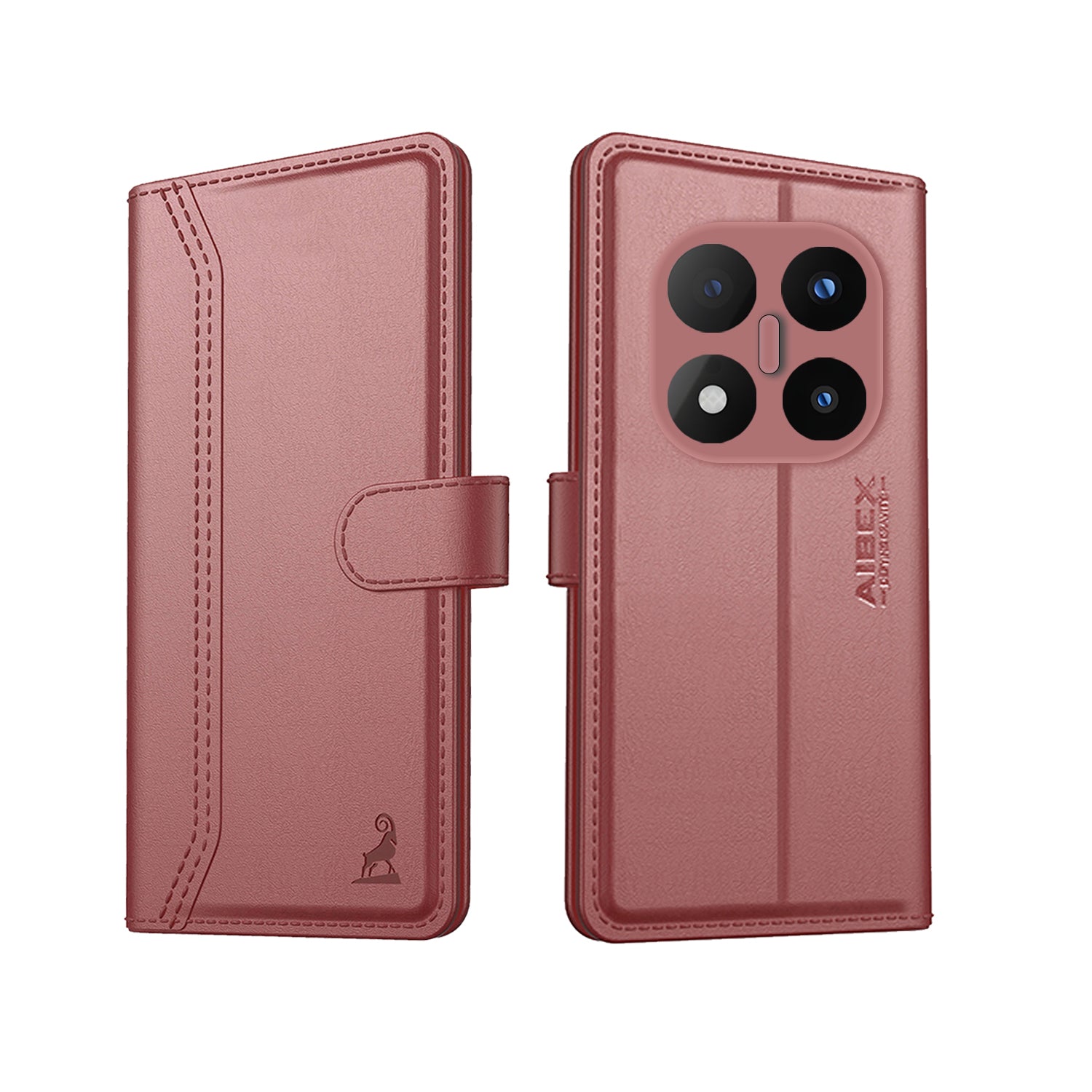Redmi Note 14 Pro 5G Aibex PU Leather Flip Cover Foldable Stand & Pocket Magnetic Closure