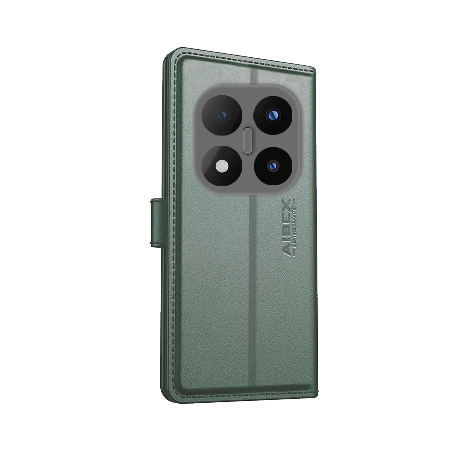 Redmi Note 14 Pro Plus Aibex PU Leather Flip Cover Green