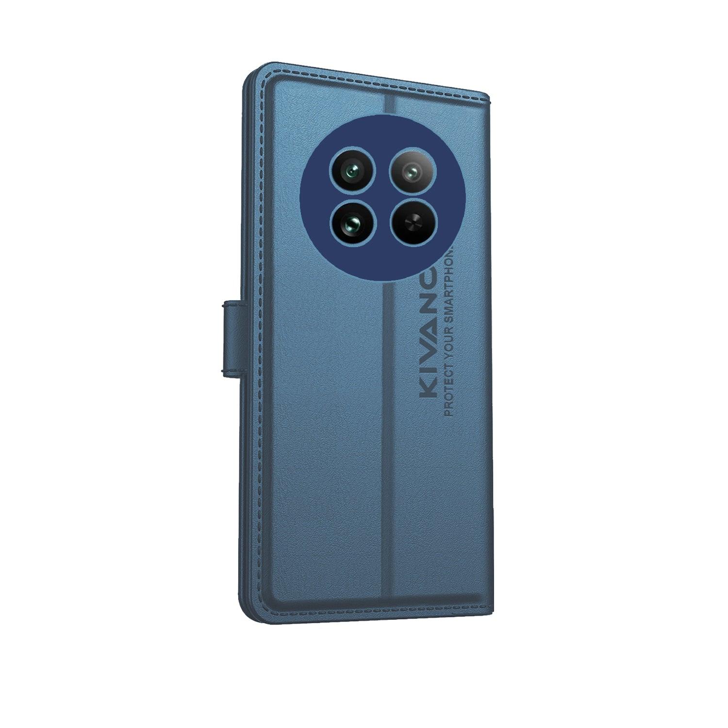 KIVANO Compatible with Realme 13 Pro Plus Flip Cover | Leather Finish | Inside Pockets & Inbuilt Stand | Shockproof Wallet Style Magnetic Closure Back Cover Case - Aibex