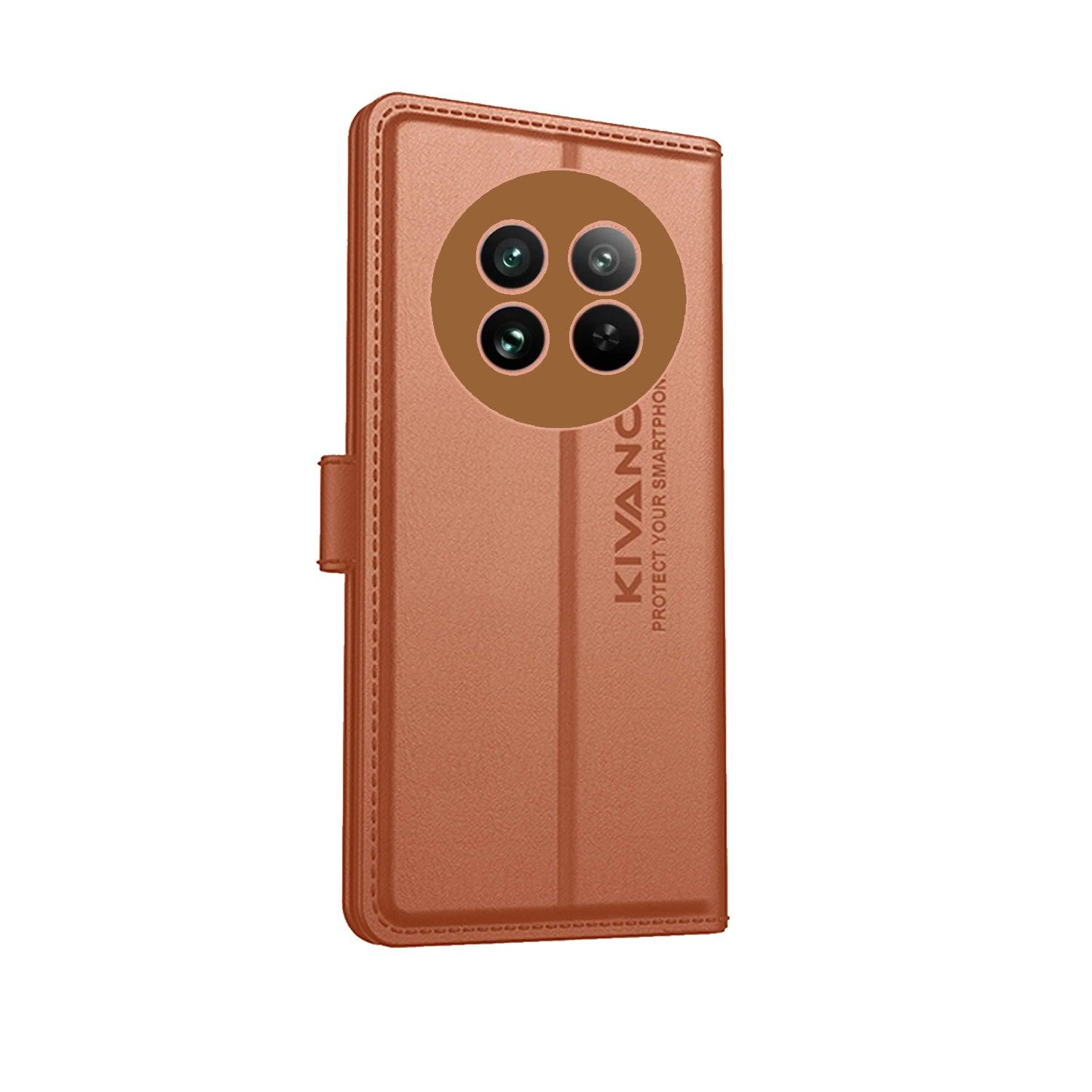 KIVANO Compatible with Realme 13 Pro Plus Flip Cover | Leather Finish | Inside Pockets & Inbuilt Stand | Shockproof Wallet Style Magnetic Closure Back Cover Case - Aibex