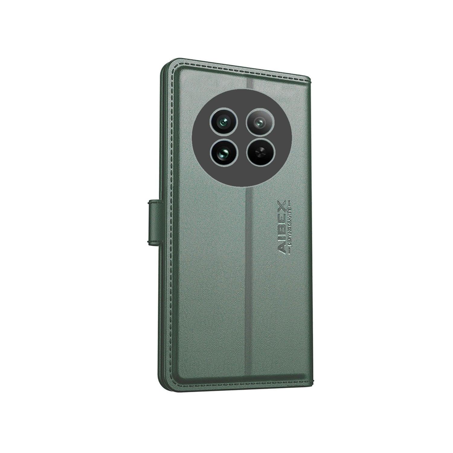 Realme 13 Pro Plus Aibex PU Leather Flip Cover Foldable Stand & Pocket Magnetic Closure - Aibex