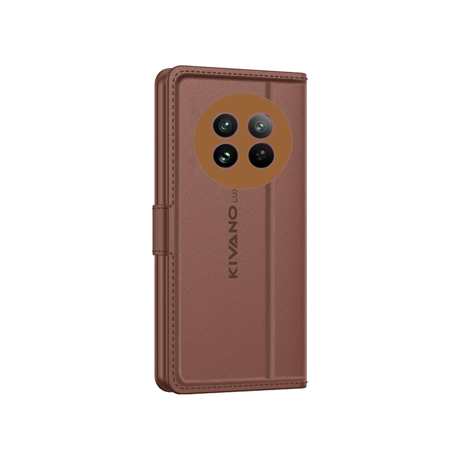 Leather Wallet Case for Realme 13 Pro Plus ?Stylish Flip Cover with Card Holder, Stand -KIVANO LUXE - Aibex