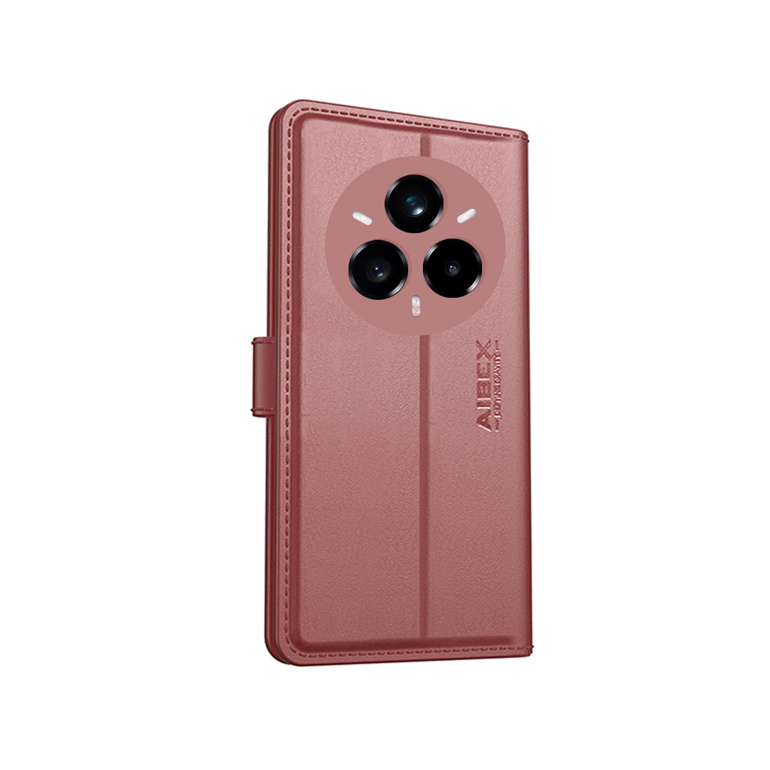 Realme 14 Pro Plus 5G Aibex PU Leather Flip Cover Brown