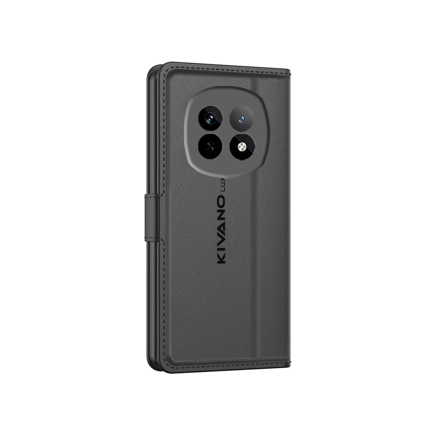 Leather Wallet Case for Realme P2 Pro Stylish Flip Folio Cover with Card Holder, Stand -KIVANO LUXE - Aibex