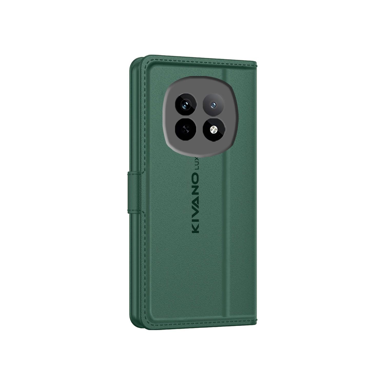 Leather Wallet Case for Realme P2 Pro Stylish Flip Folio Cover with Card Holder, Stand -KIVANO LUXE - Aibex