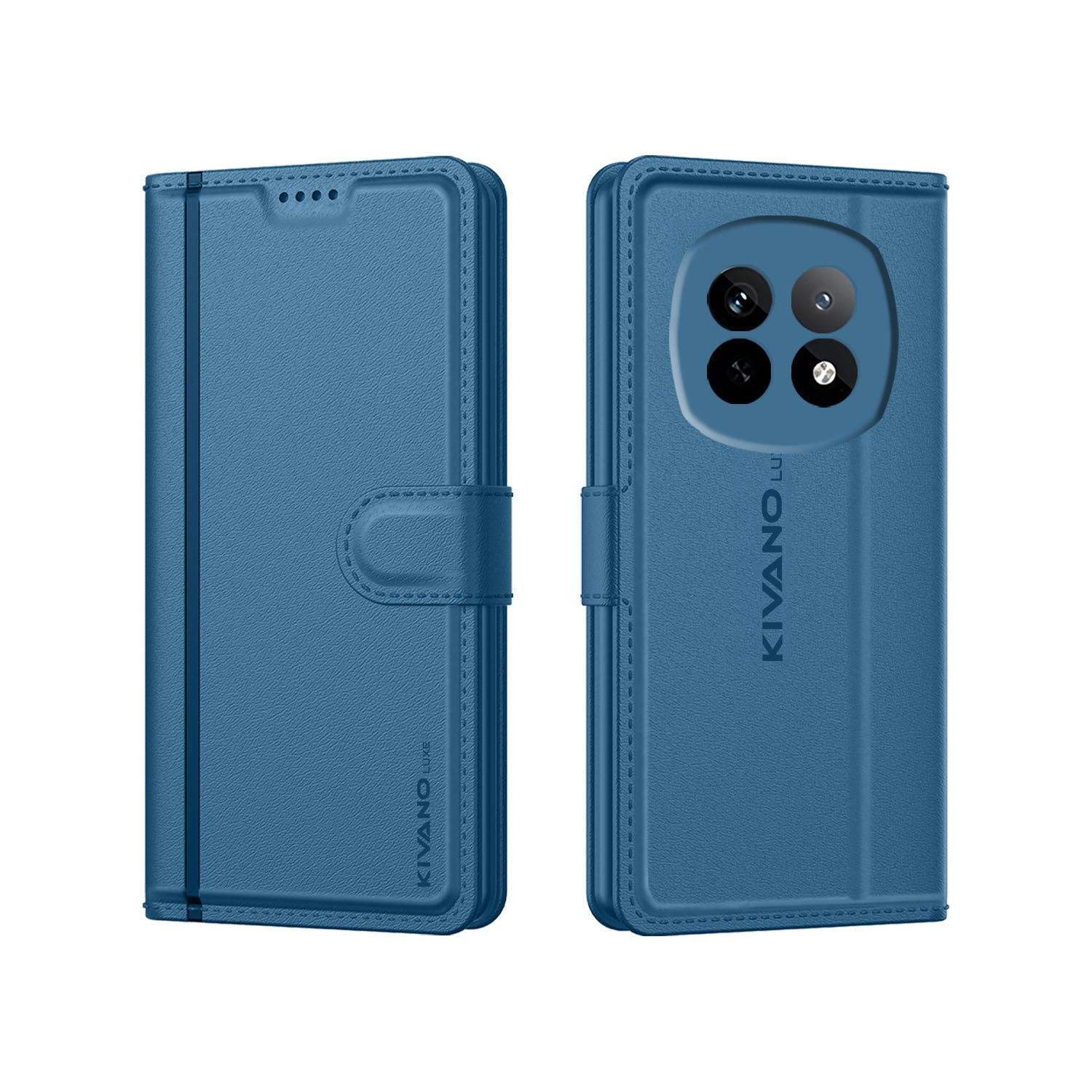 Leather Wallet Case for Realme P2 Pro Stylish Flip Folio Cover with Card Holder, Stand -KIVANO LUXE - Aibex