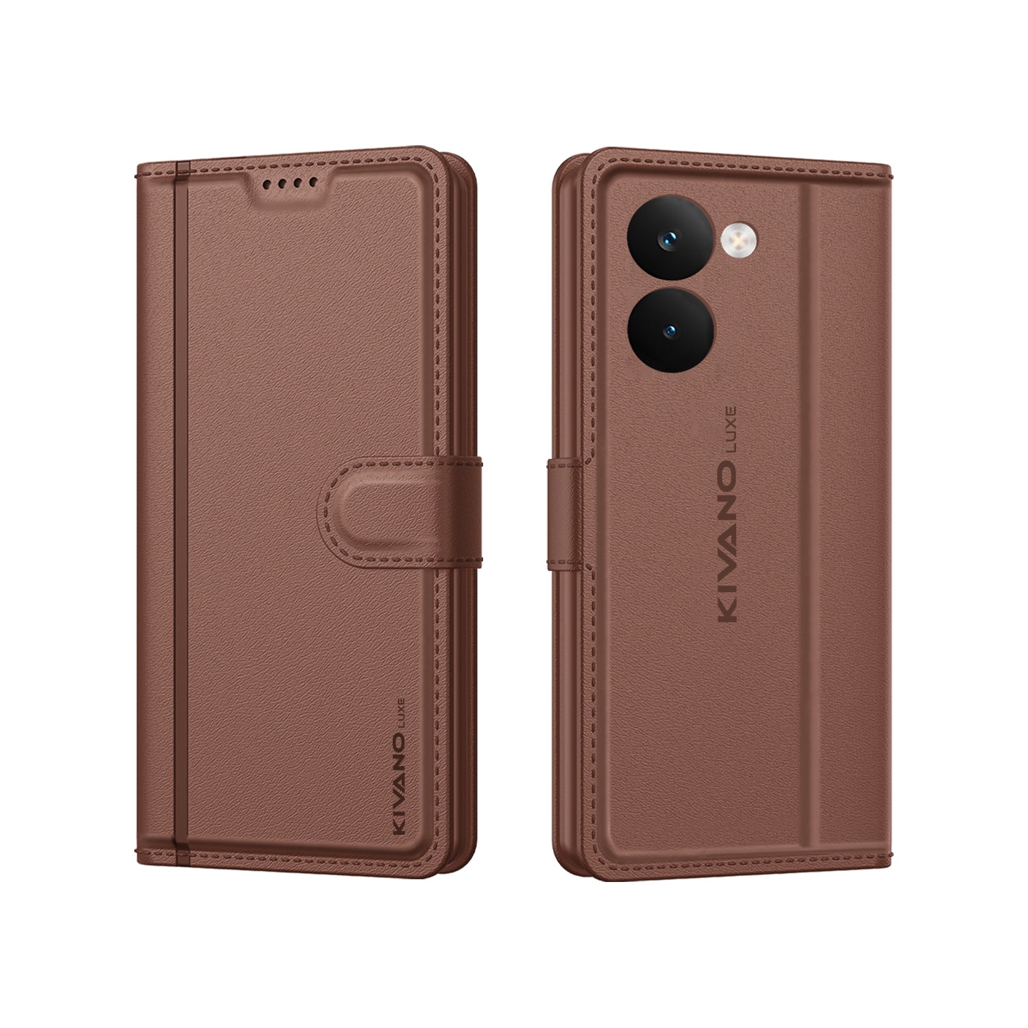 KIVANO LUXE® Compatible with Realme P3 Ultra 5G Artisanal Leather Wallet Case with Card Holder for Men Women, Magnetic Flip Folio Cover with Stand RFID Blocking Cell Case