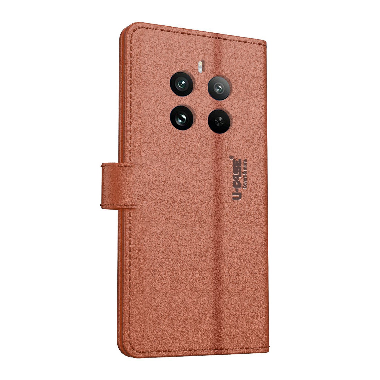 Oppo reno 12 pro U-CASE Magnetic Flip Cover Vegan Foldable Stand & Pocket Magnetic Closure