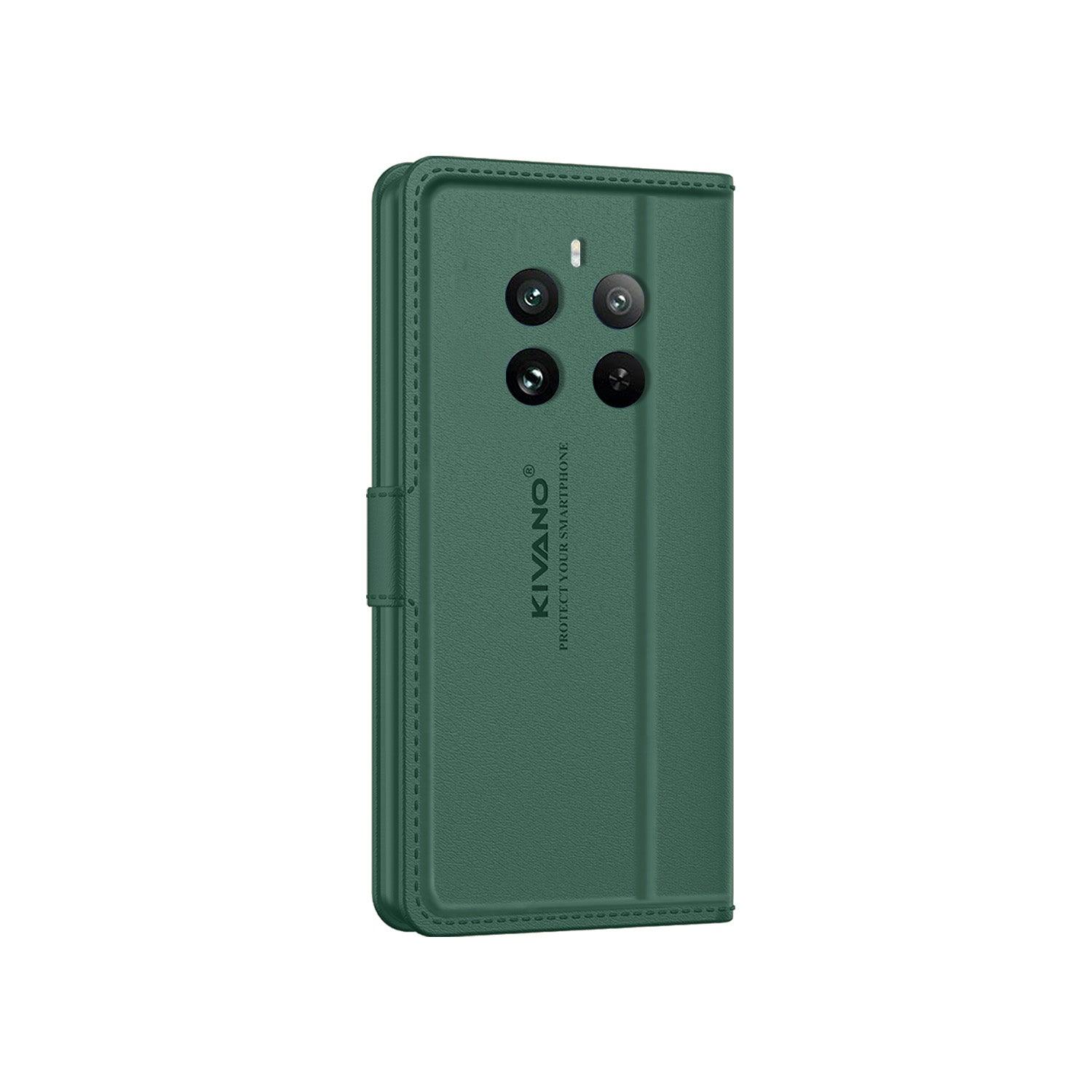 Leather Wallet Case for Realme 12 Pro 5G ?Stylish Flip Folio Cover with Card Holder, Stand -KIVANO LUXE - Aibex