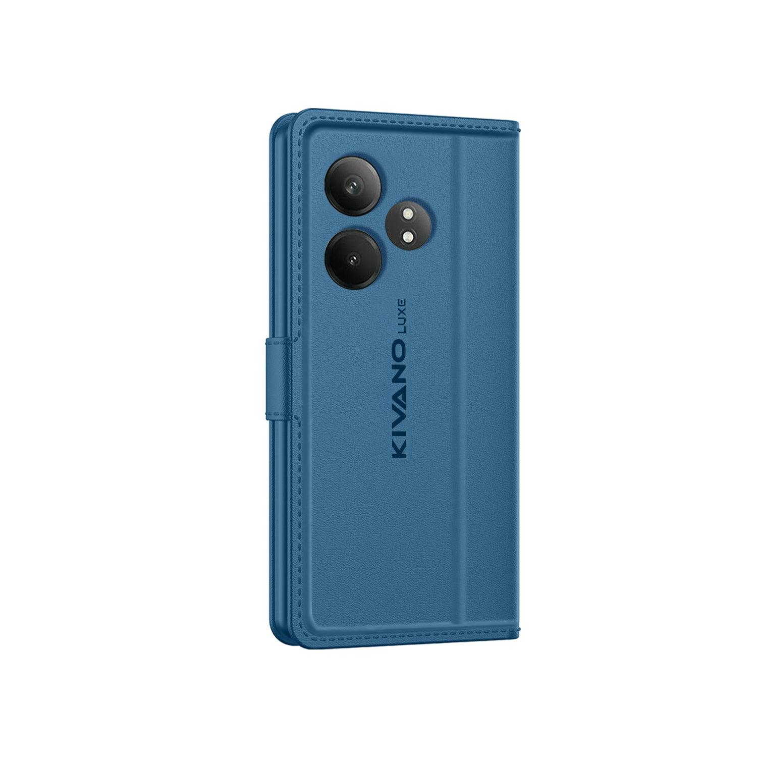 Leather Wallet Case for Realme GT 6T 5G ?Stylish Flip Cover with Card Holder, Stand -KIVANO LUXE - Aibex